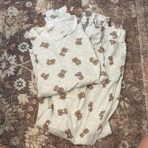 Hollister Pajama Set with Brown Bear Print